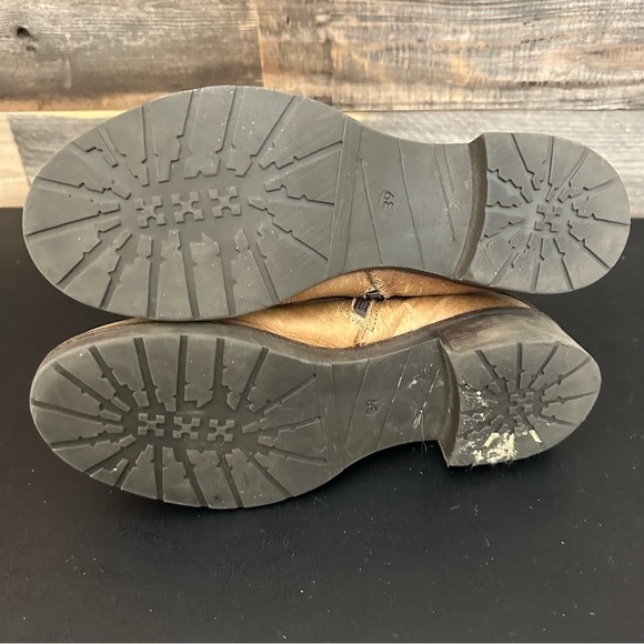 Bos & Co Tan Distressed Leather Boots withh Brown Accent Side Zip Ladies EU 39 - Picture 7 of 10